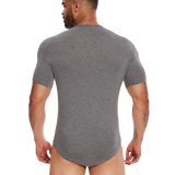 Mens Short Sleeve Full Body Shaper Bodysuit Tummy Control Romper Pajamas Waist Trainer Slimming Shapewear Underwear Undershirts