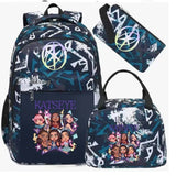 Hot Katseye Funny Print Backpacks WIth Lunch Bags Multi-pocket Camouflage Teens Travel Laptop Backpack Women School Bag Mochila