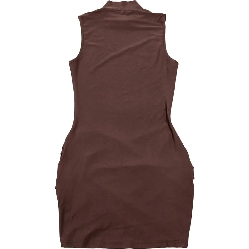 Nibber Cross Ruffles Mini Bodycon Dress