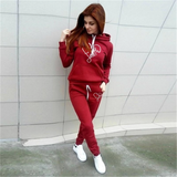 Fall and winter fashion hot new high quality pullover set street loose women's hoodie + sweatpants two-piece set