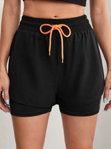 Women's High Rise 2-in-1 Running & Yoga Shorts