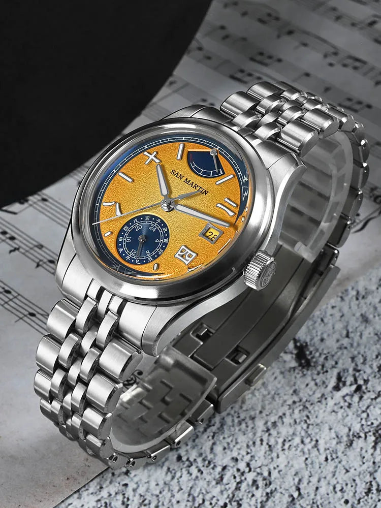 San Martin SN0144 39mm Power Reserve Automatic Watch