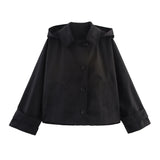 European Style Hooded Trench Jacket
