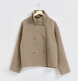Urban Stand-Collar Woolen Coat