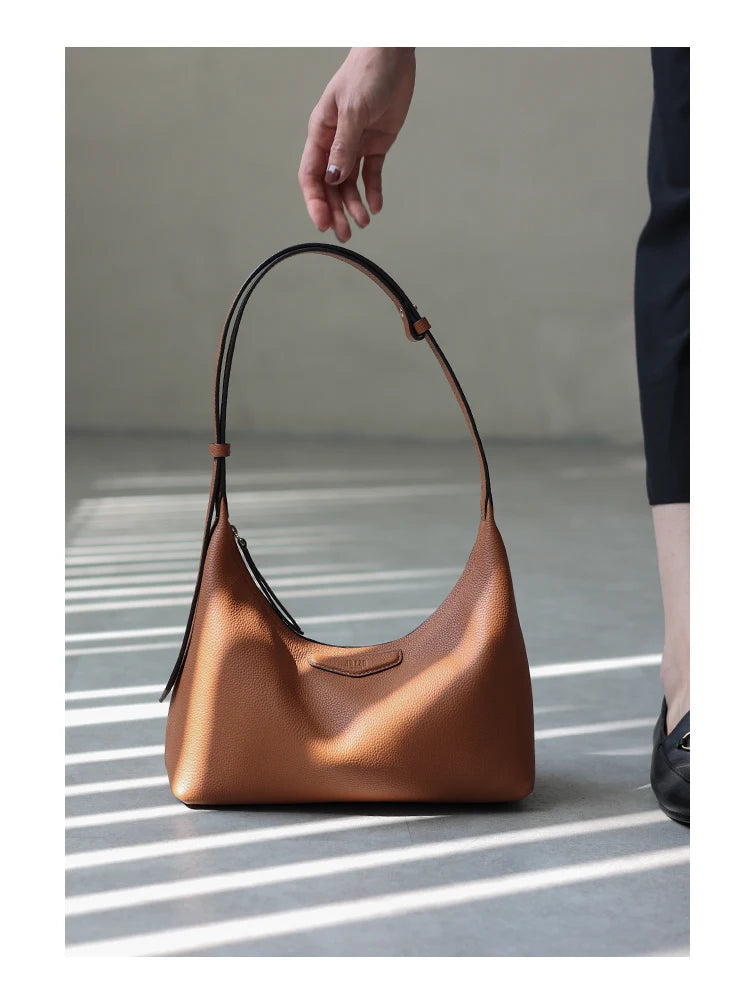 New Arrival Underarm Bag Women Genuine Leather Crossbody Bag Fashion Female Nylon Handbag Luxury Messenger Purses