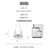 Y2K Retro Pleated Hobo Shoulder Bag for Women Hot Selling Maillard Style Underarm Bag Clutch Handbags for Travel Work Shopping