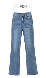 Amii Flared Jeans Autumn 2026 New Commuter Style Casual Versatile Women's Pants Solid Color Denim Trousers For Women 12621032