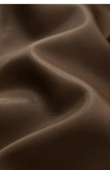 Minimalist Straight-Leg PU Leather Trousers