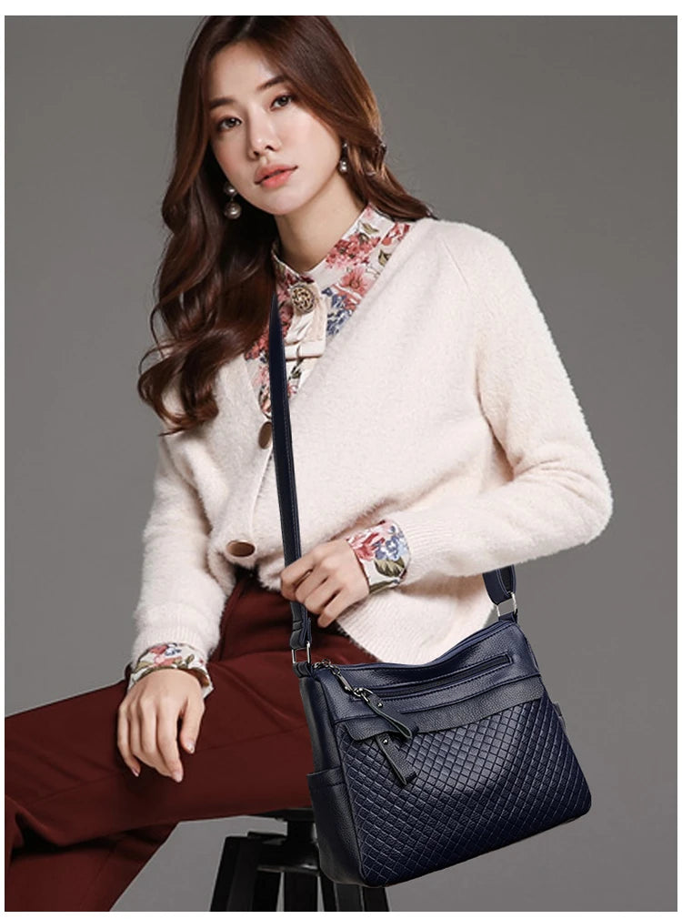 Fashion Women's Brand Trendy Shoulder Bag Leather Crossbody Bag High Quality Women Tote Bags 2024 Large Capacity Female Handbags
