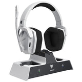 NUBWO G06 Wireless Headsets Gamer with Charging Station for Headset and PS5 Controller Gaming Headphones Long Battery Life