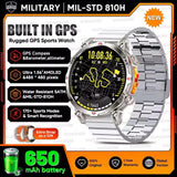 New Upgrade GPS Outdoor Sports SmartWatch Men With 5ATM Swim Compass Altimeter 1.56" AMOLED Heart Rate Bluetooth Call Smartwatch