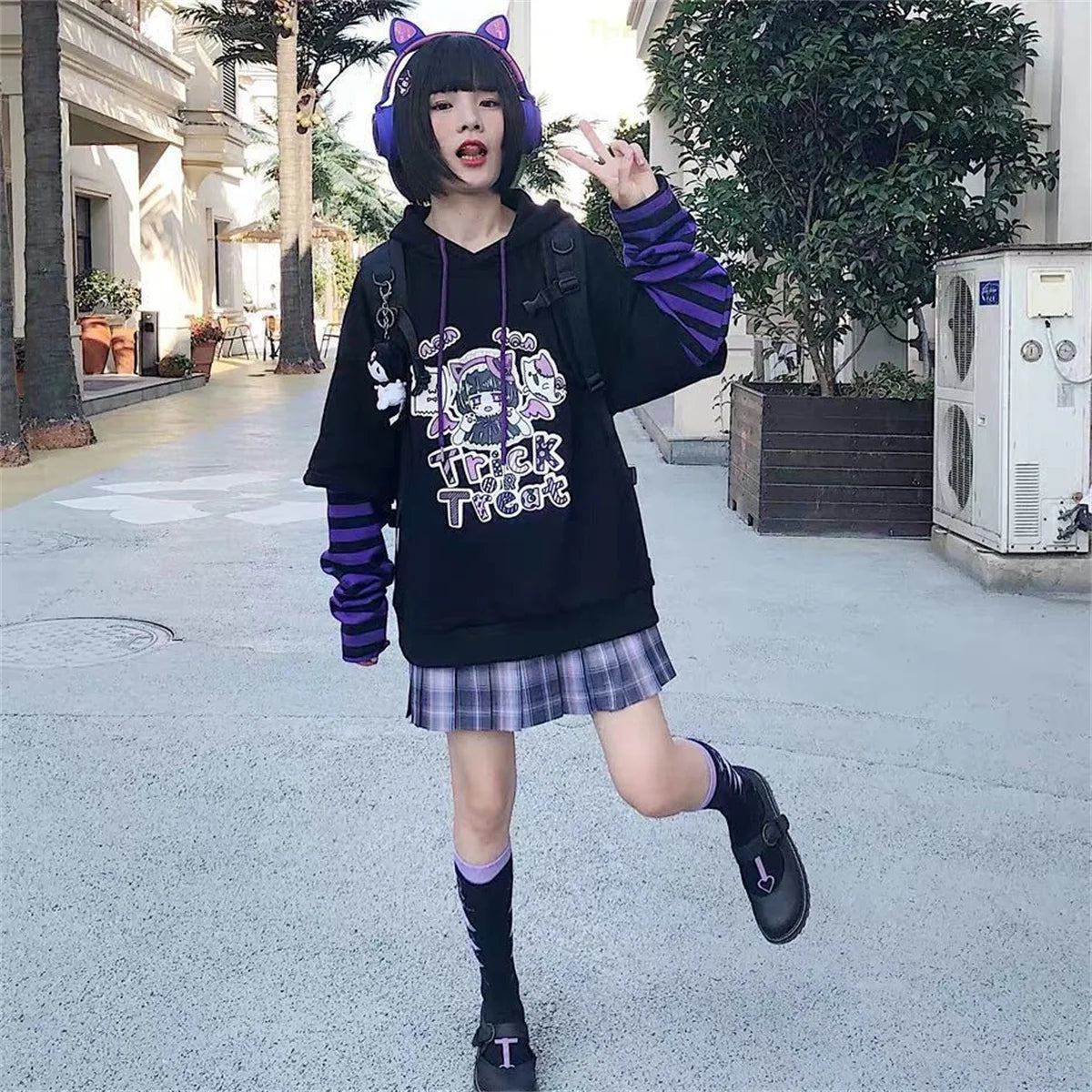Women’s Playful Patchwork Pullover Sweatshirt