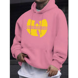 90s Hip Hop Print Fleece Pullover Hoodie