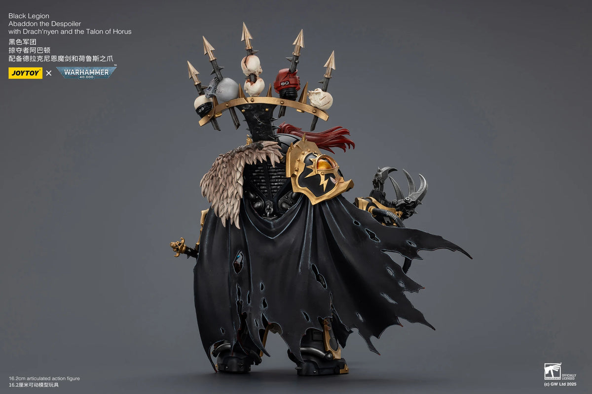 JOYTOY Warhammer 40k 1/18 Action Figures Black Legion Abaddon the Despoiler with Drach'nyen and the Talon of Horus