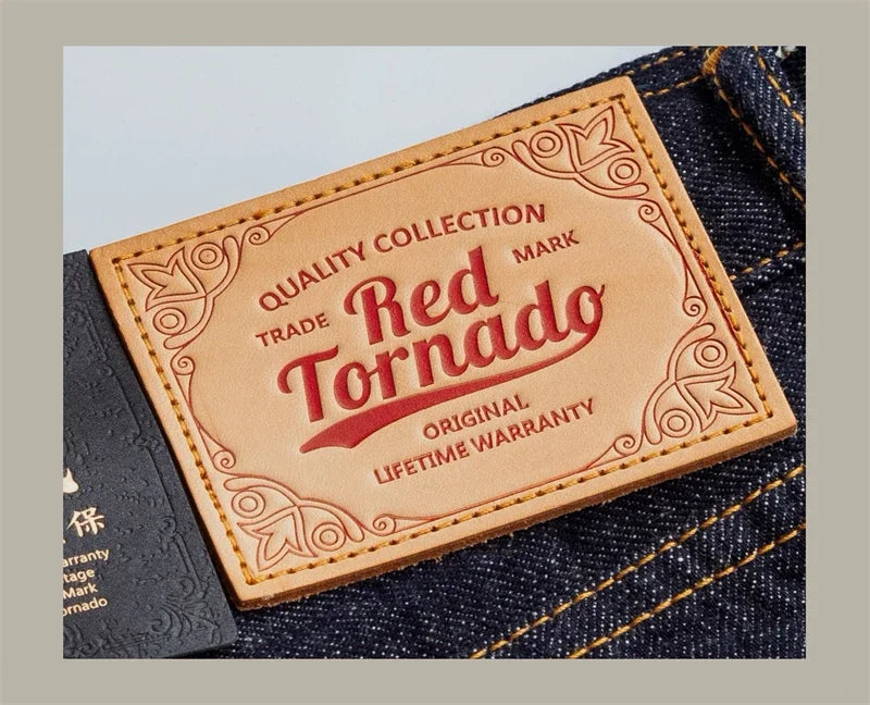 Red Tornado 14oz Selvedge Denim — Loose Straight Jeans