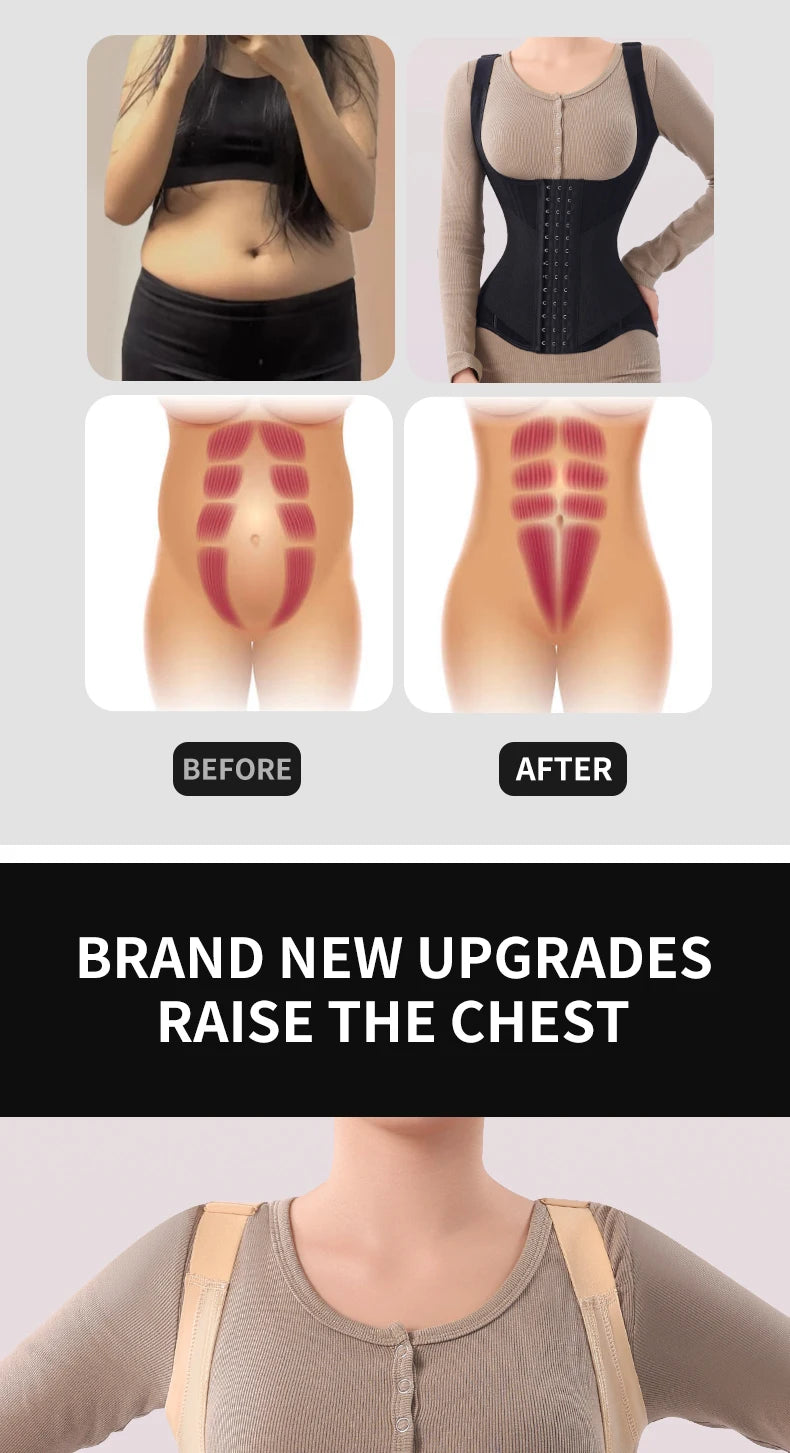 U-Shaped Waist Trainer Corset & Firm Control Body Shaper Tank Top