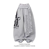 Y2K Gothic Letter Print Sweatpants