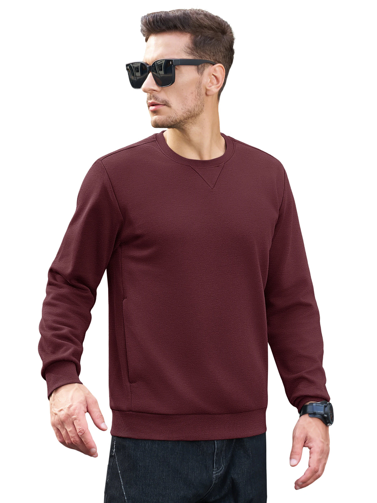 TACVASEN Men’s Fleece Crewneck Sweatshirt