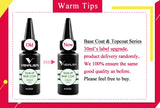 Venalisa Long Wear Tempered Top Coat Reinforce Gel Refill Package Soak Off UVLED Nail Gel Polish Big Volume 225g/30ml Base Gel