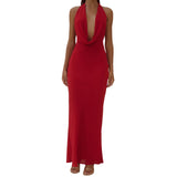 Floral V-Neck Sleeveless Maxi Dress