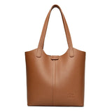 Genuine Brand High End Soft Pu Leather Shoulder Bag For Women Casual Tote Bag Female Purse Simple Design Handbag Commuting Sac