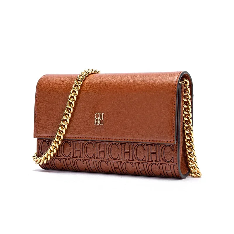 Luxury Letter Color Block Crossbody Chain Bag