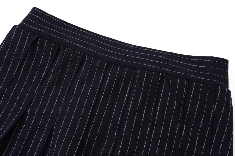 AW25 Pinstripe Collection – Knit & Slip Dress Set