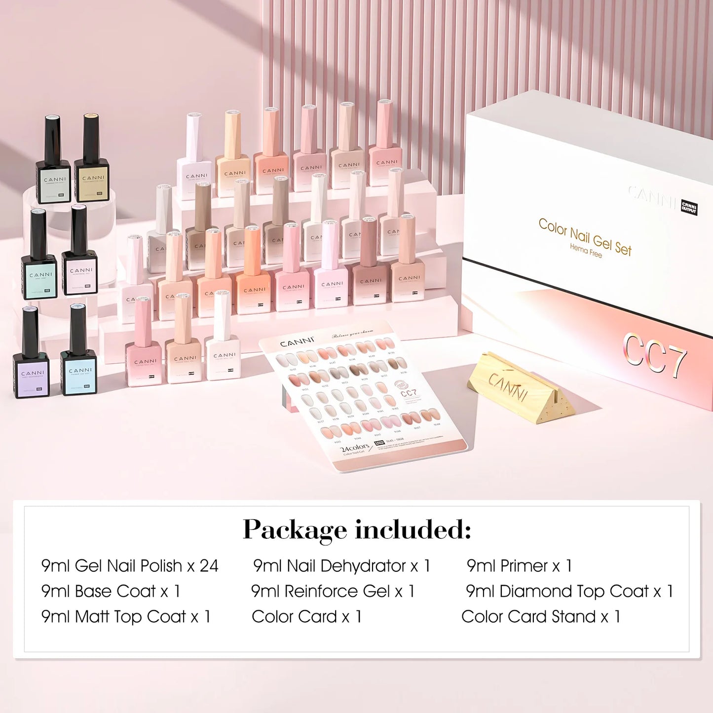 CANNI 30pcs Gel Polish Kit – HEMA & TPO Free CC Collection