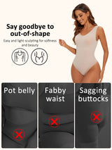 Seamless Thong Shapewear Bodysuit – Firm Tummy Control Fajas Body Shaper for Women