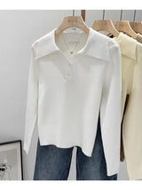 Women's Polo Collar Knit Sweater
