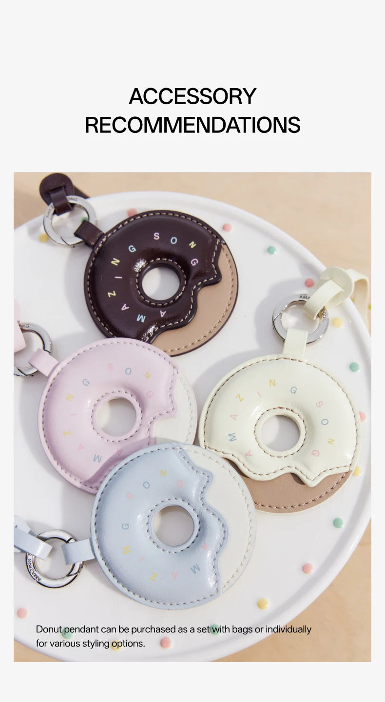 Amazing Song Donut Dumpling Bag Retro Suede Large Capacity Fashionable Bag