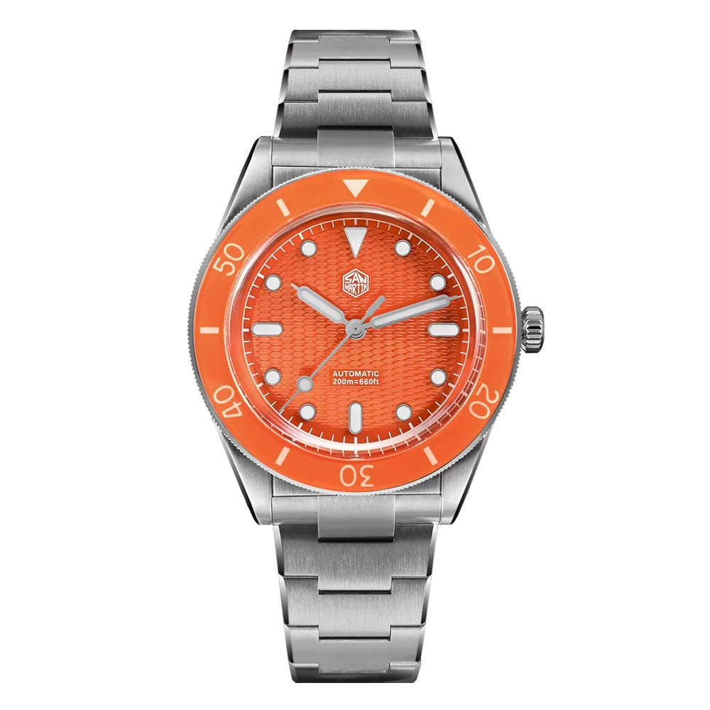 San Martin 39mm SN0151 Guilloche MOP Automatic Dive Watch
