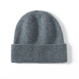 MERRILAMB 100% Cashmere Knit Beanie – Unisex Winter Hat