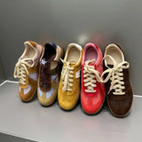MORAZORA 20 Colors Ins New Genuine Suede Leather Women Flats Lace Up Colors Spring Summer Flat Shoes Casual Sneakers Footwear