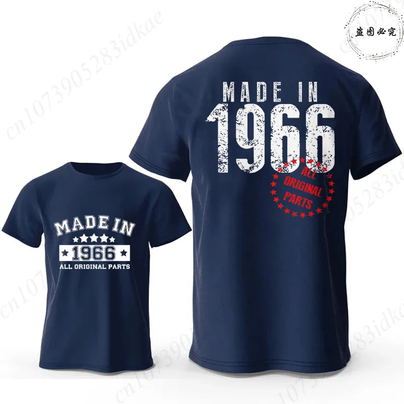 60th Birthday Vintage Graphic T-Shirt — Made in 1966 Men's Short Sleeve Tee