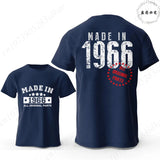 60th Birthday Vintage Graphic T-Shirt — Made in 1966 Men's Short Sleeve Tee