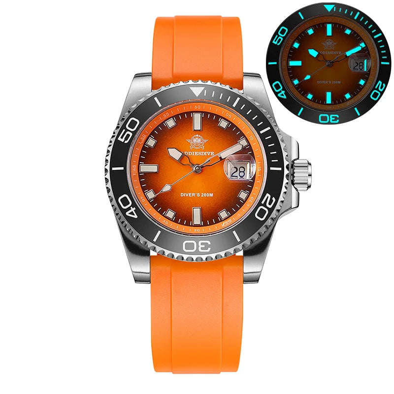 ADDIESDIVE Luxury Men Watch New Diving Ceramic Bezel 41mm Quartz Wristwatch 200m Waterproof Stainless Steel Luminous Dive Watch