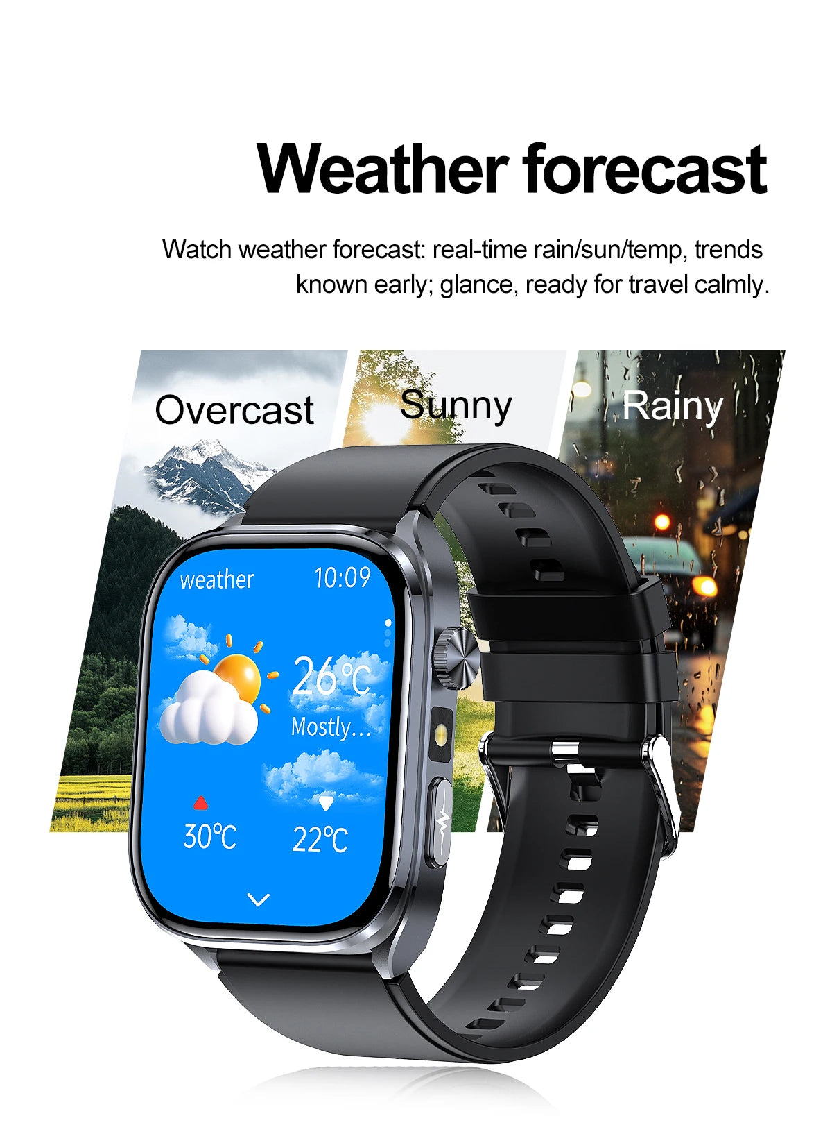 ECG+PPG Health Smartwatch – AI Body Analysis & BT Calling