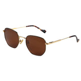 ZENOTTIC Hexagon Polarized Retro Sunglasses for Men Women-Vintage Metal Frame Design UV Protection Trendy Fashion Shades