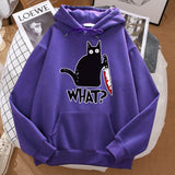 Little Black Cat Graphic Hoodie