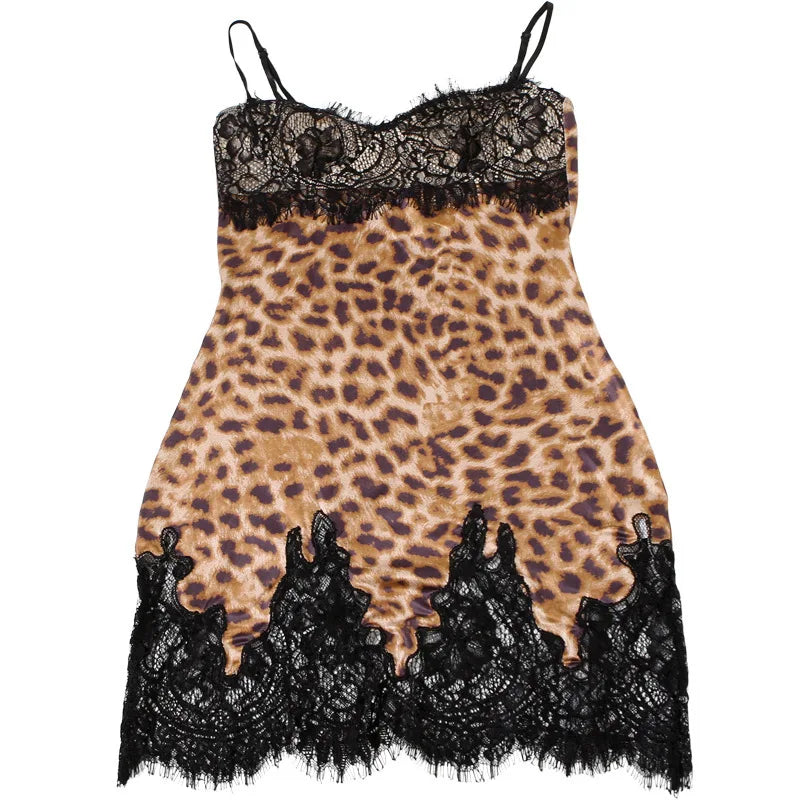 Lace Spaghetti Strap Cotton Mini Dress