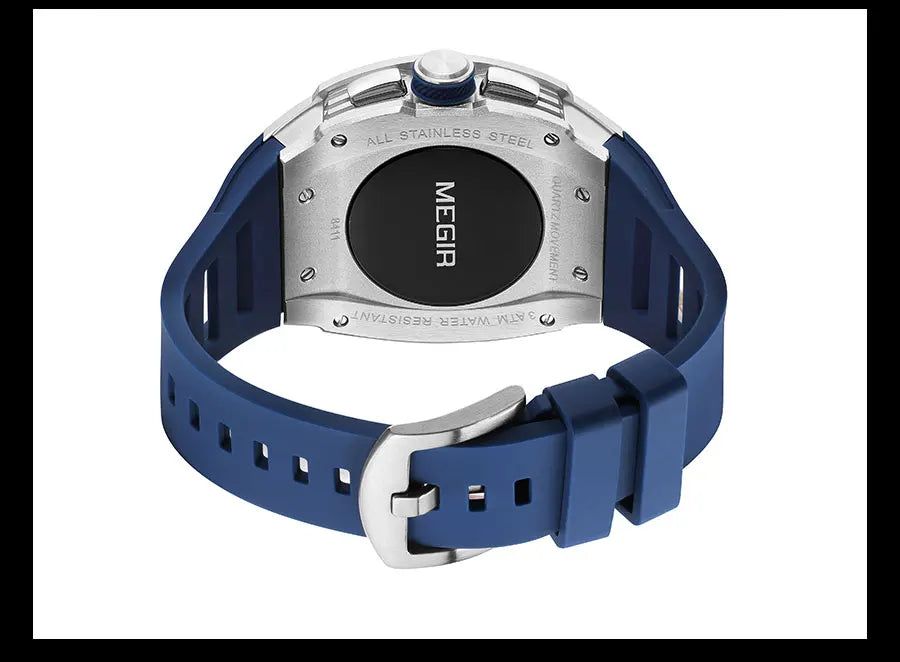 Men's Sport Chronograph: Stainless Steel Waterproof Quartz Watch