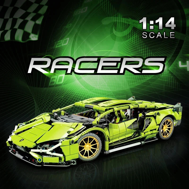 Technical Super Speed Sports Car Building Block Model Remote Control Vehicle Assemble Brick Desk Decor Toys for Kid Adult Gift