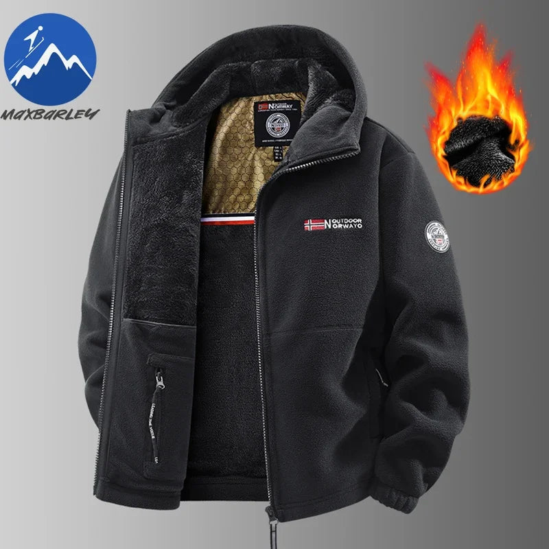 Men's Hooded Fleece Jacket – Warm Outdoor Layer
