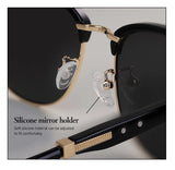 2025 Classic Polarized Sunglasses Men Women Retro Half Frame UV400 Glasses Male Popular Anti-glare Travel Driving Eyewear