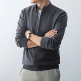 Slim Fit Zipper Cardigan – Premium USA-Made Knit Sweater