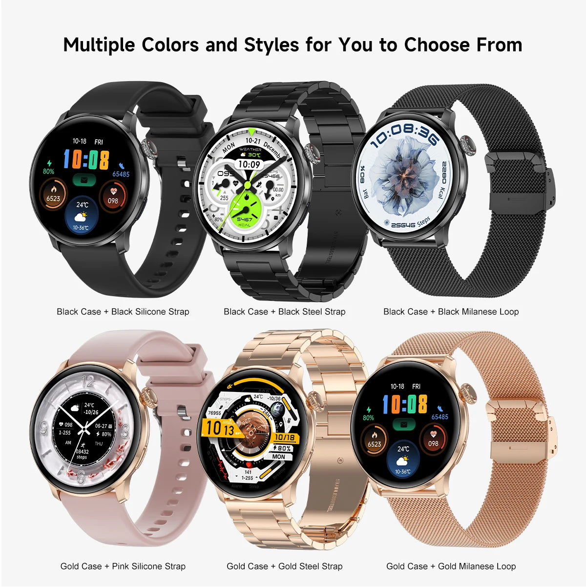 2026 New Lady Fashion Smart Watch women AMOLED HD Screen GPS Sport Heart Rate Bluetooth Call Waterproof Outdoor Smartwatch Women