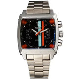 JARAGAR 569 Retro Square Dial Unique Men's Automatic Mechanical Watch Calendar Week Steel Strap Casual Men's Clock Reloj Hombre