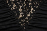Lace Halter Backless Maxi Dress - Off-Shoulder Bodycon Party Gown