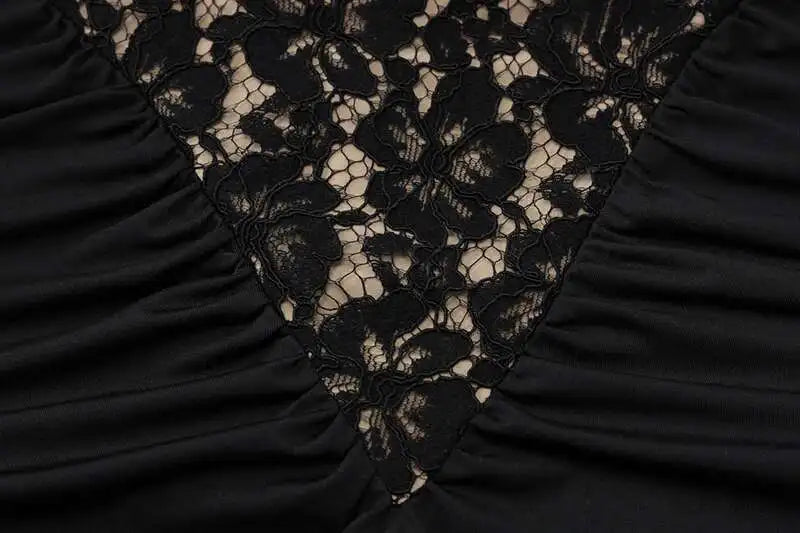 Lace Halter Backless Maxi Dress - Off-Shoulder Bodycon Party Gown